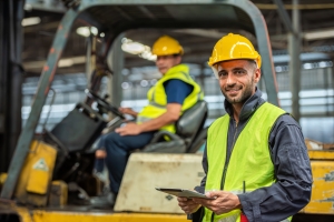 Warehouse Leader Tracking Training of A Forklift Driver